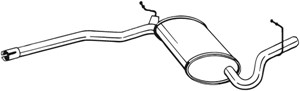 Keskiäänenvaimentaja, AUDI A4 B6, A4 B6 Avant, A4 B7, A4 B7 Avant, 8E0253409AQ