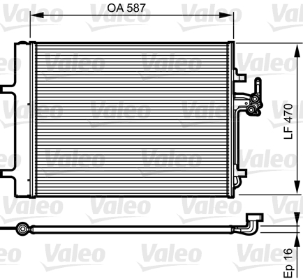Lauhdutin, ilmastointilaite VALEO 814184