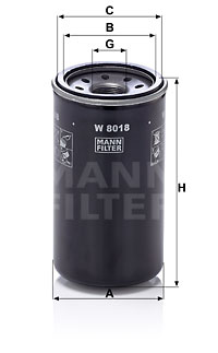 Öljynsuodatin MANN-FILTER W 8018