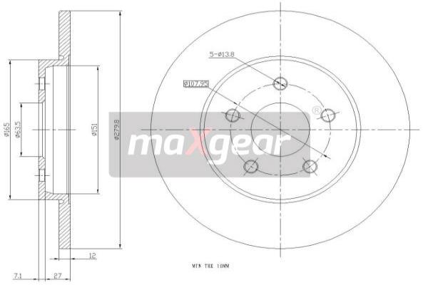 Jarrulevy MAXGEAR 19-0816