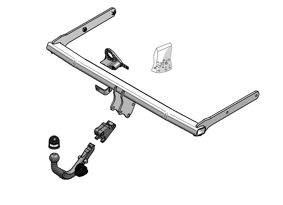 Vetokoukku BRINK 480600 VW Touran '03-15