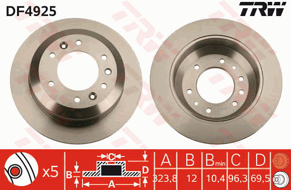 Jarrulevy TRW DF4925