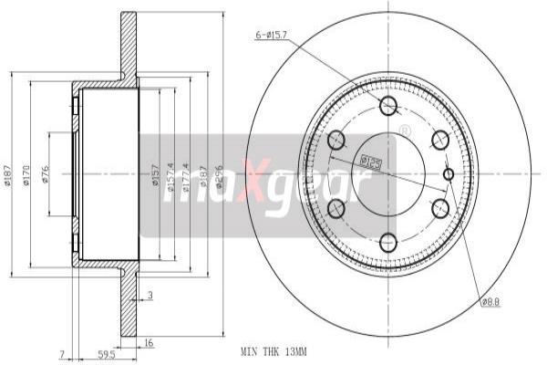 Jarrulevy MAXGEAR 19-2404