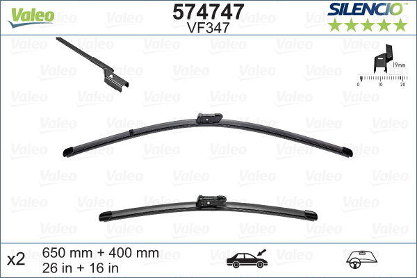 Pyyhkijänsulka VALEO 574747