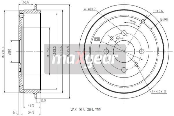 Jarrurumpu MAXGEAR 19-1029