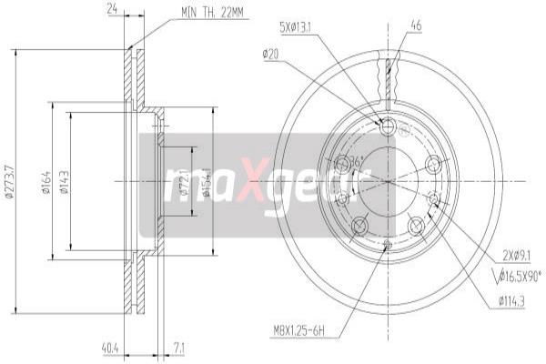 Jarrulevy MAXGEAR 19-0944