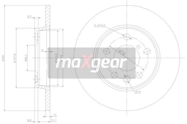 Jarrulevy MAXGEAR 19-0789