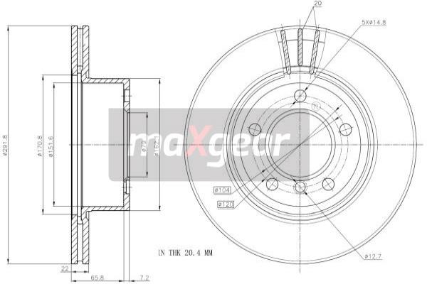 Jarrulevy MAXGEAR 19-1310