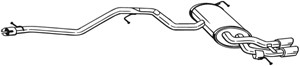 Takaäänenvaimentaja, VW TIGUAN, 5N0253609AE, 5N0253609G, 5N0253609H