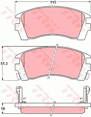 Jarrupalasarja, levyjarru TRW GDB1013