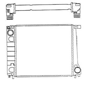 Jäähdytin, moottorinjäähdytys, BMW 3 [E30], 3 Cabriolet [E30], 3 Touring [E30], 5 [E28], 171117128239, 17111719256, 17128239, 1719256