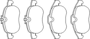 Jarrupalasarja, levyjarru, Edessä, OPEL SIGNUM Halvkombi, VECTRA C, VECTRA C GTS, VECTRA C Kombi, VAUXHALL SIGNUM, VECTRA Mk II, 16 05 0
