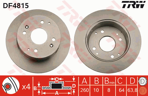Jarrulevy TRW DF4815