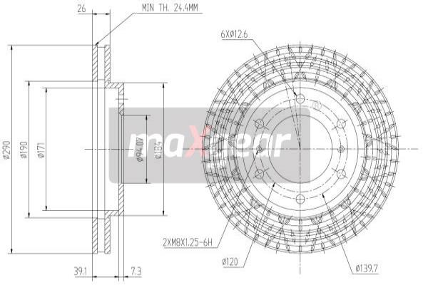 Jarrulevy MAXGEAR 19-0948