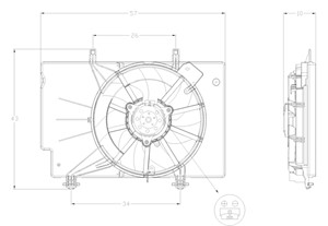 Tuuletin, moottorin jäähdytys, FORD B-MAX, B-MAX Van, FIESTA VI, FIESTA Van VI, 1525891, 1541276, 1557572, 1843120, 1933768, 2145093, 8V