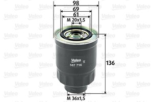 Polttoainesuodatin, DAIHATSU,FORD,HYUNDAI,ISUZU,KIA,MAZDA,MITSUBISHI,OPEL,VAUXHALL, 0K60C-23-570, 145623570A, 1456-23-570A, 1456-23570-A
