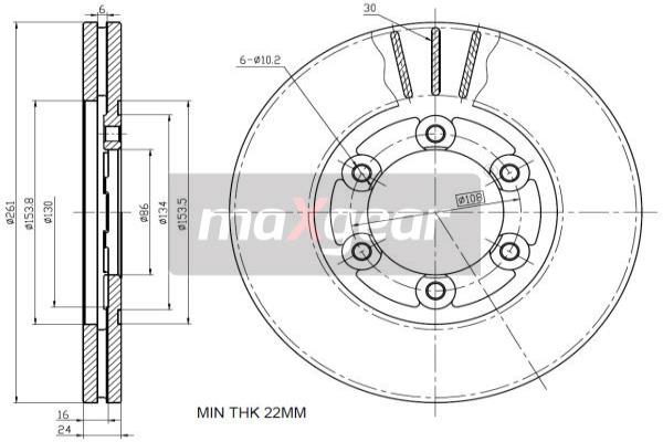 Jarrulevy MAXGEAR 19-2299