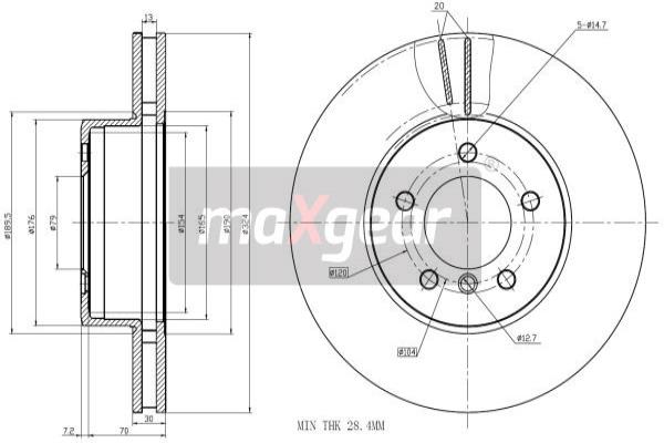 Jarrulevy MAXGEAR 19-1069