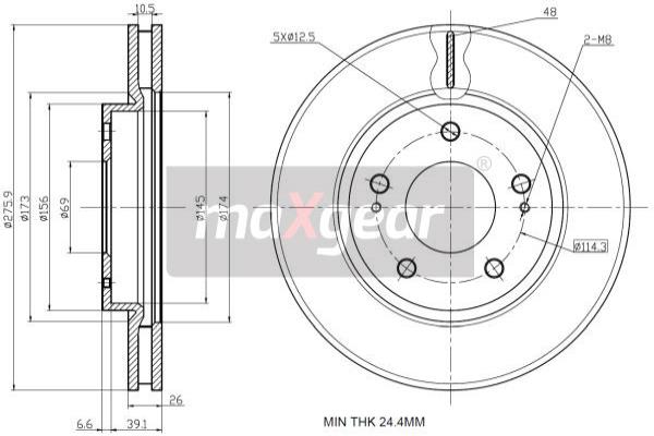 Jarrulevy MAXGEAR 19-2388