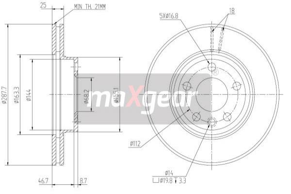 Jarrulevy MAXGEAR 19-0775