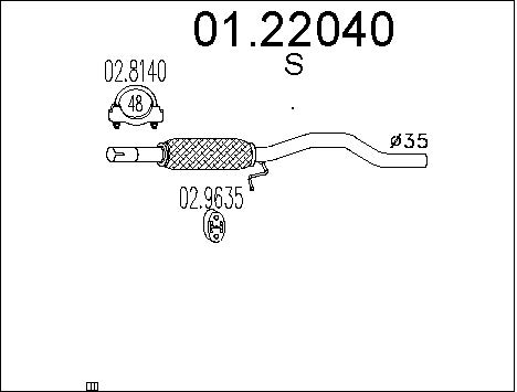 Pakoputki MTS 01.22040