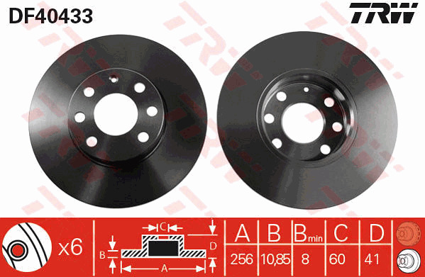 Jarrulevy TRW DF4043