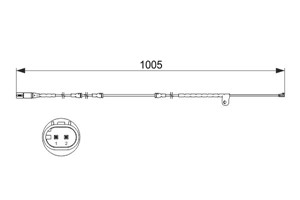 Kulumisenilmaisin, jarrupala, Etuakseli, BMW X5 [E70, F15, F85], X6 [E71, E72, F16, F86], 34 35 6 792 569, 34 35 6 860 181