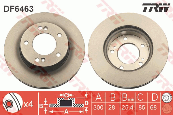 Jarrulevy TRW DF6463