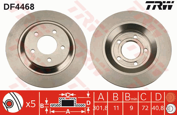 Jarrulevy TRW DF4468