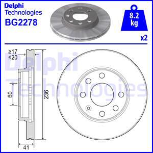 Jarrulevy DELPHI BG2278