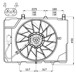 Tuuletin, moottorin jäähdytys, MERCEDES-BENZ, 0005401588, 2025053555, MK449352