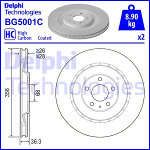 Jarrulevy DELPHI BG5001C