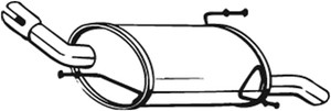 Takaäänenvaimentaja, OPEL CORSA C, CORSA C Skåp/halvkombi, VAUXHALL CORSA Mk II, CORSAVAN Mk II, 13126165, 5852122, 5852281, 9129833