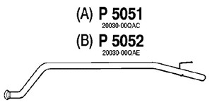 Pakoputki, Keskellä, NISSAN,OPEL,RENAULT, 20030-00QAD, 20030-00QAE, 4415324