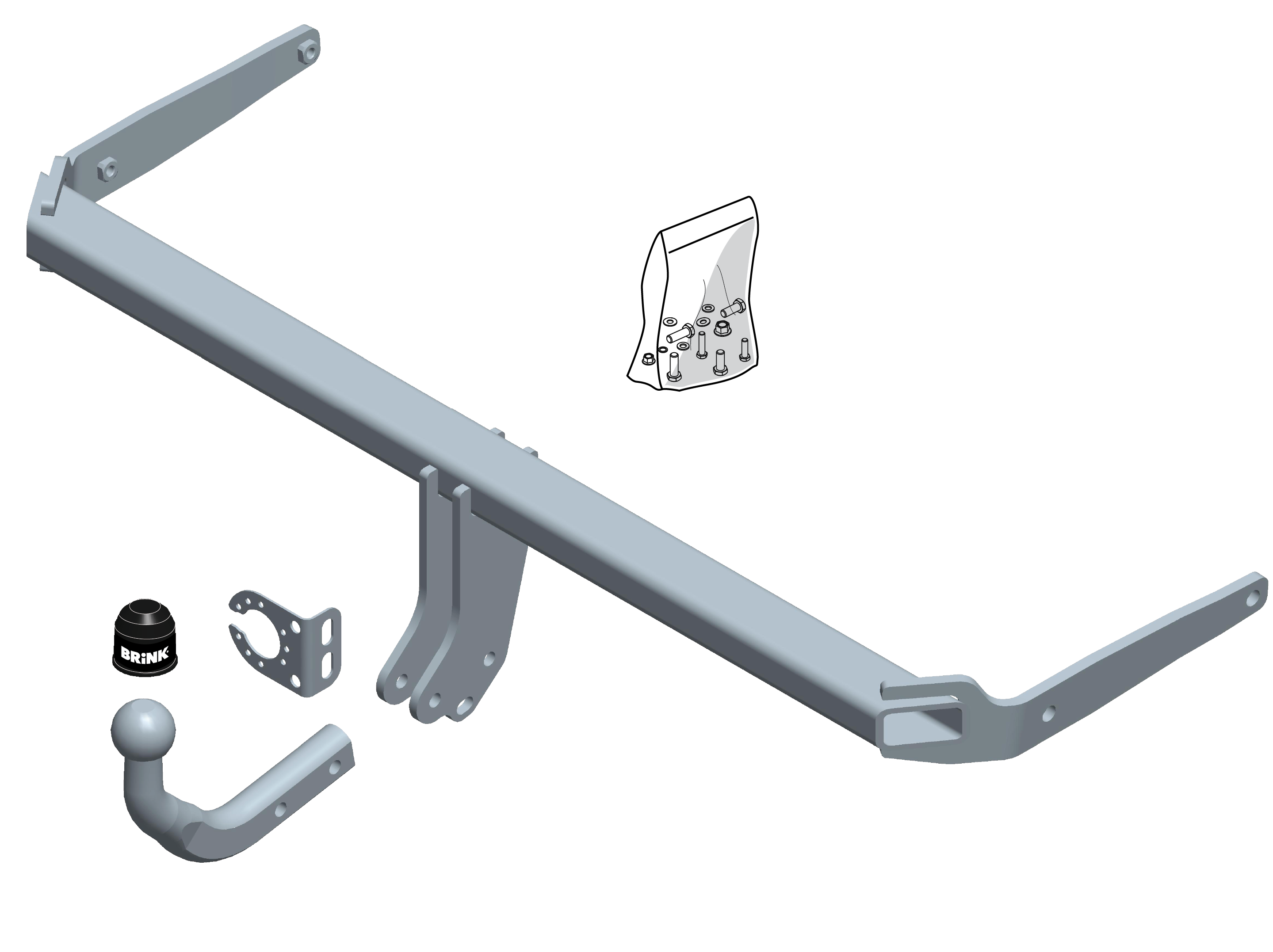 Vetokoukku BRINK 567000 Audi A3, VW Golf VII, Seat Leon, Leon SC '12-16