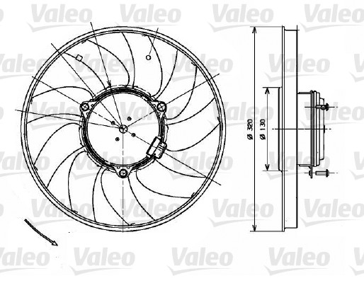 Tuuletin (moottorijäähdytys) VALEO 696083