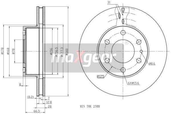 Jarrulevy MAXGEAR 19-1337