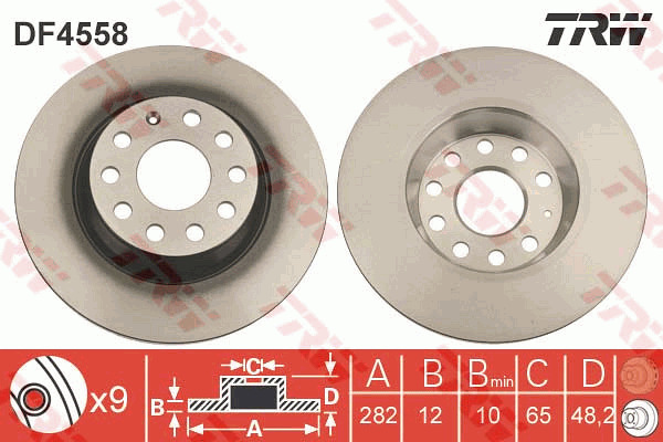 Jarrulevy TRW DF4558