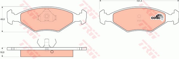 Jarrupalasarja, levyjarru TRW GDB958