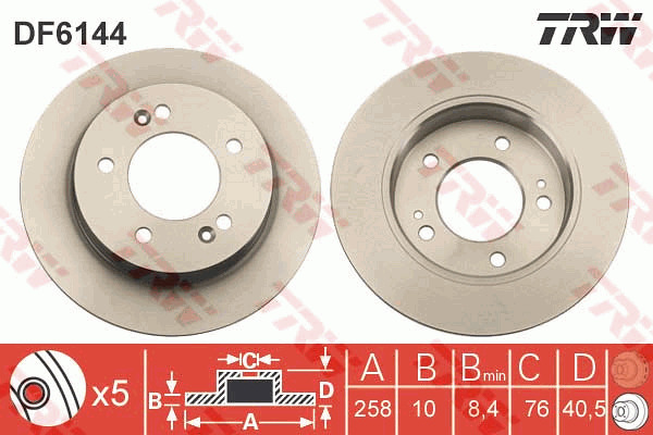 Jarrulevy TRW DF6144