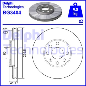 Jarrulevy DELPHI BG3404
