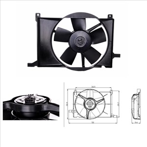 Tuuletin, moottorin jäähdytys, OPEL COMBO Skåp/stor limousine, CORSA B, CORSA B Kombi, CORSA B Skåp/halvkombi, TIGRA, 09117716, 1341226,