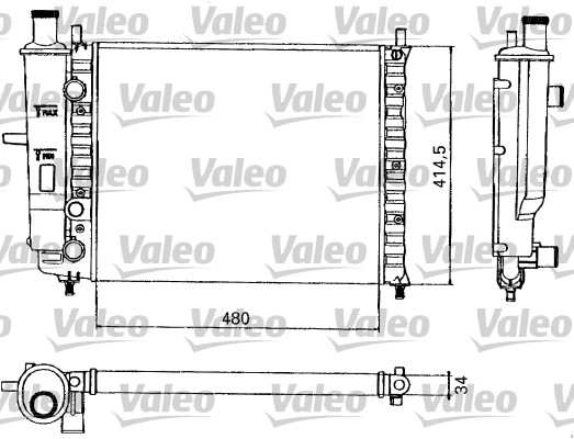 Jäähdytin,moottorin jäähdytys VALEO 731582