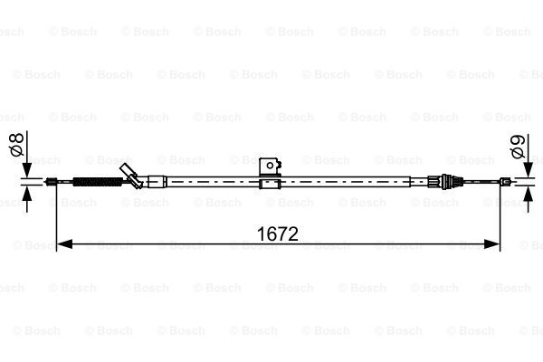 Cable, parking brake BOSCH 1 987 482 630