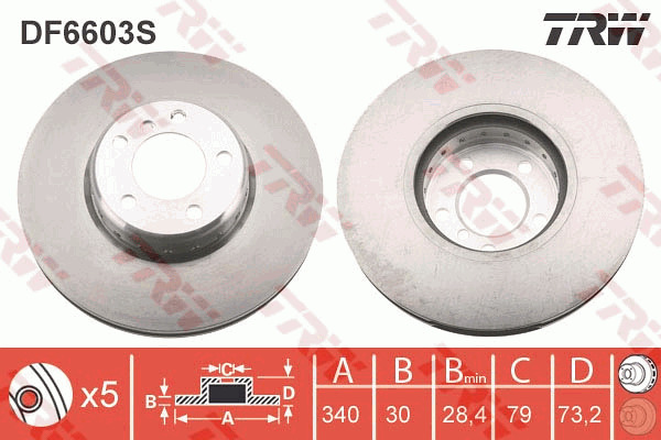 Jarrulevy TRW DF6603S