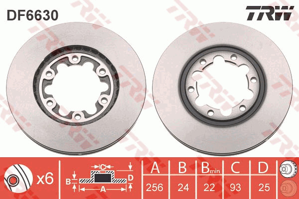 Jarrulevy TRW DF6630