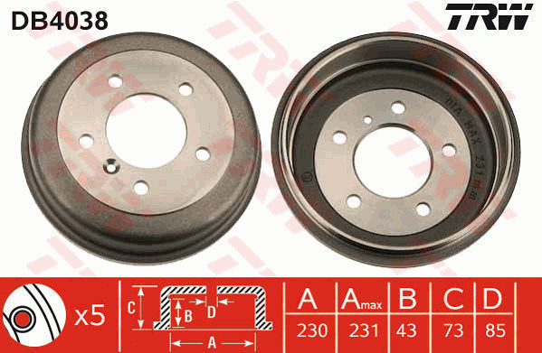 Jarrurumpu TRW DB4038