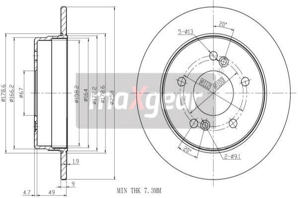 Jarrulevy MAXGEAR 19-0770
