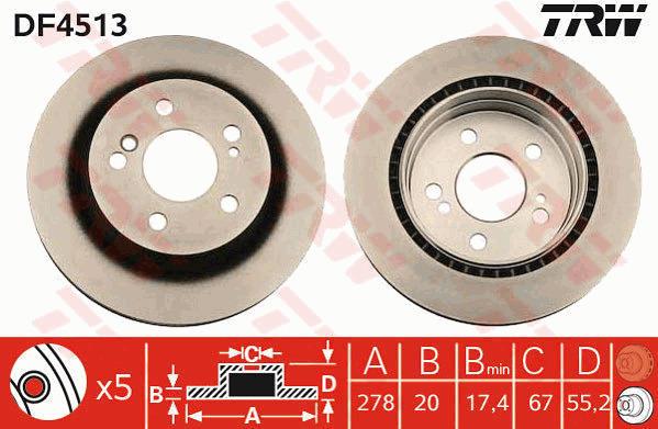 Jarrulevy TRW DF4513