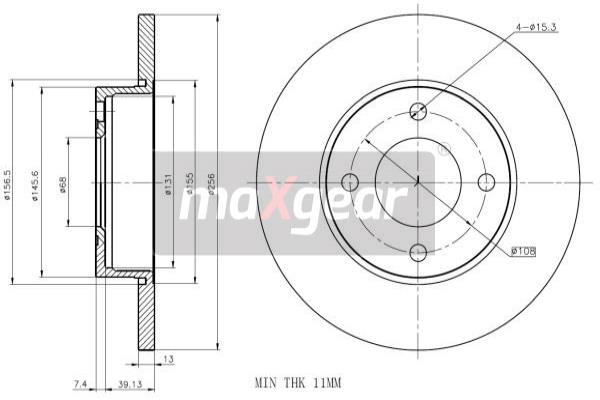 Jarrulevy MAXGEAR 19-0778